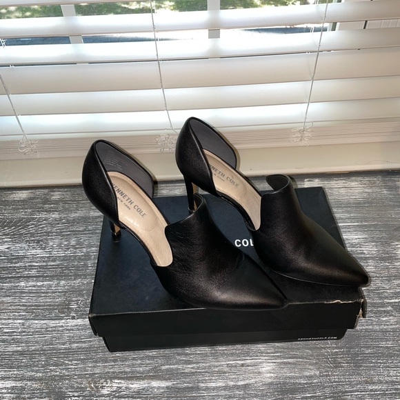 Kenneth Cole Riley 85 DRS pointed toe Loafers black leather pumps size 9. - Picture 3 of 13